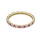 2 - Joyce 2.00 mm Pink Tourmaline and Diamond Eternity Band 
