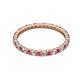2 - Joyce 2.00 mm Pink Tourmaline and Diamond Eternity Band 