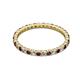 2 - Joyce 2.00 mm Red Garnet and Diamond Eternity Band 