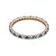 2 - Joyce 2.00 mm Blue and White Diamond Eternity Band 