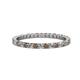 1 - Joyce 2.00 mm Smoky Quartz and Diamond Eternity Band 