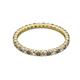 2 - Joyce 2.00 mm Smoky Quartz and Diamond Eternity Band 
