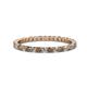 1 - Joyce 2.00 mm Smoky Quartz and Diamond Eternity Band 