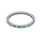 2 - Joyce 2.00 mm Blue Topaz and Diamond Eternity Band 