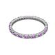 2 - Joyce 2.00 mm Amethyst and Diamond Eternity Band 