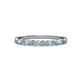 3 - Clara 2.40 mm Aquamarine and Diamond 10 Stone Wedding Band 