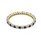 2 - Joyce 2.00 mm Blue Sapphire and Diamond Eternity Band 