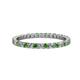 1 - Joyce 2.00 mm Green Garnet and Diamond Eternity Band 