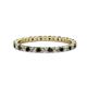 1 - Joyce 2.00 mm Black and White Diamond Eternity Band 