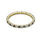 2 - Joyce 2.00 mm Black and White Diamond Eternity Band 