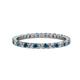 1 - Joyce 2.00 mm Blue and White Diamond Eternity Band 
