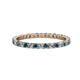 1 - Joyce 2.00 mm Blue and White Diamond Eternity Band 