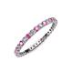 3 - Joyce 2.00 mm Pink Sapphire and Diamond Eternity Band 