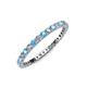 3 - Joyce 2.00 mm Blue Topaz and Diamond Eternity Band 