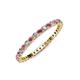 3 - Joyce 2.00 mm Rhodolite Garnet and Diamond Eternity Band 