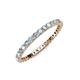 3 - Joyce 2.00 mm Aquamarine and Diamond Eternity Band 
