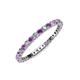 3 - Joyce 2.00 mm Amethyst and Diamond Eternity Band 
