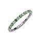 3 - Joyce 2.00 mm Green Garnet and Diamond Eternity Band 