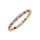 3 - Joyce 2.00 mm Pink Tourmaline and Diamond Eternity Band 