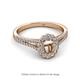 2 - Raisa Desire Semi Mount Halo Engagement Ring 