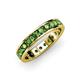 4 - Livia 3.00 mm Green Garnet Eternity Band 