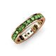 4 - Livia 3.00 mm Green Garnet Eternity Band 