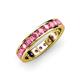 4 - Livia 3.00 mm Pink Tourmaline Eternity Band 