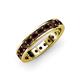 4 - Livia 3.00 mm Red Garnet Eternity Band 