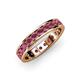 4 - Livia 3.00 mm Rhodolite Garnet Eternity Band 