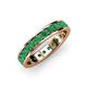 4 - Livia 3.00 mm Emerald Eternity Band 