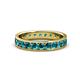 1 - Livia 3.00 mm London Blue Topaz Eternity Band 