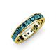 4 - Livia 3.00 mm London Blue Topaz Eternity Band 