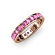 4 - Livia 3.00 mm Pink Sapphire Eternity Band 