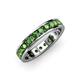 4 - Livia 3.00 mm Green Garnet Eternity Band 