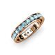 4 - Livia 3.00 mm Aquamarine Eternity Band 