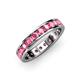 4 - Livia 3.00 mm Pink Tourmaline Eternity Band 