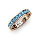 4 - Livia 3.00 mm Blue Topaz Eternity Band 