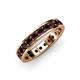 4 - Livia 3.00 mm Red Garnet Eternity Band 
