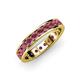 4 - Livia 3.00 mm Rhodolite Garnet Eternity Band 