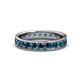 1 - Livia 3.00 mm Blue Diamond Eternity Band 