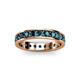 3 - Livia 3.00 mm Blue Diamond Eternity Band 