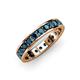 4 - Livia 3.00 mm Blue Diamond Eternity Band 