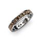 4 - Livia 3.00 mm Smoky Quartz Eternity Band 