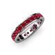 4 - Livia 3.00 mm Ruby Eternity Band 