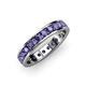 4 - Livia 3.00 mm Iolite Eternity Band 