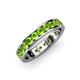 4 - Livia 3.00 mm Peridot Eternity Band 
