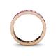 5 - Livia 3.00 mm Pink Sapphire Eternity Band 