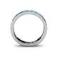 5 - Livia 3.00 mm Blue Topaz Eternity Band 