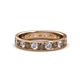 1 - Livia 3.00 mm Smoky Quartz and Diamond Eternity Band 