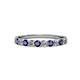 2 - Clara 2.70 mm Blue Sapphire and Diamond 10 Stone Wedding Band 
